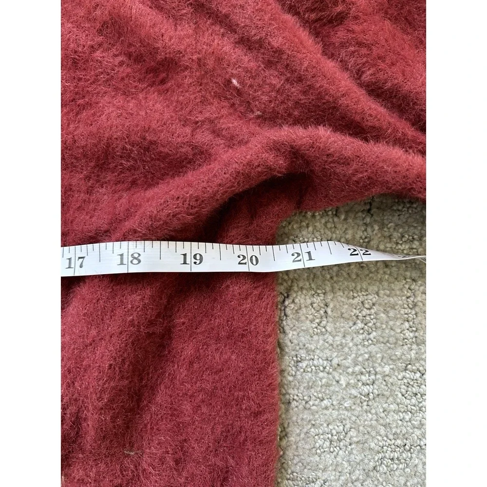 NWT Levi's COIT BOXY CARDIGAN in Poppy Red Relaxed Fit Womens L Fuzzy Wool Blend